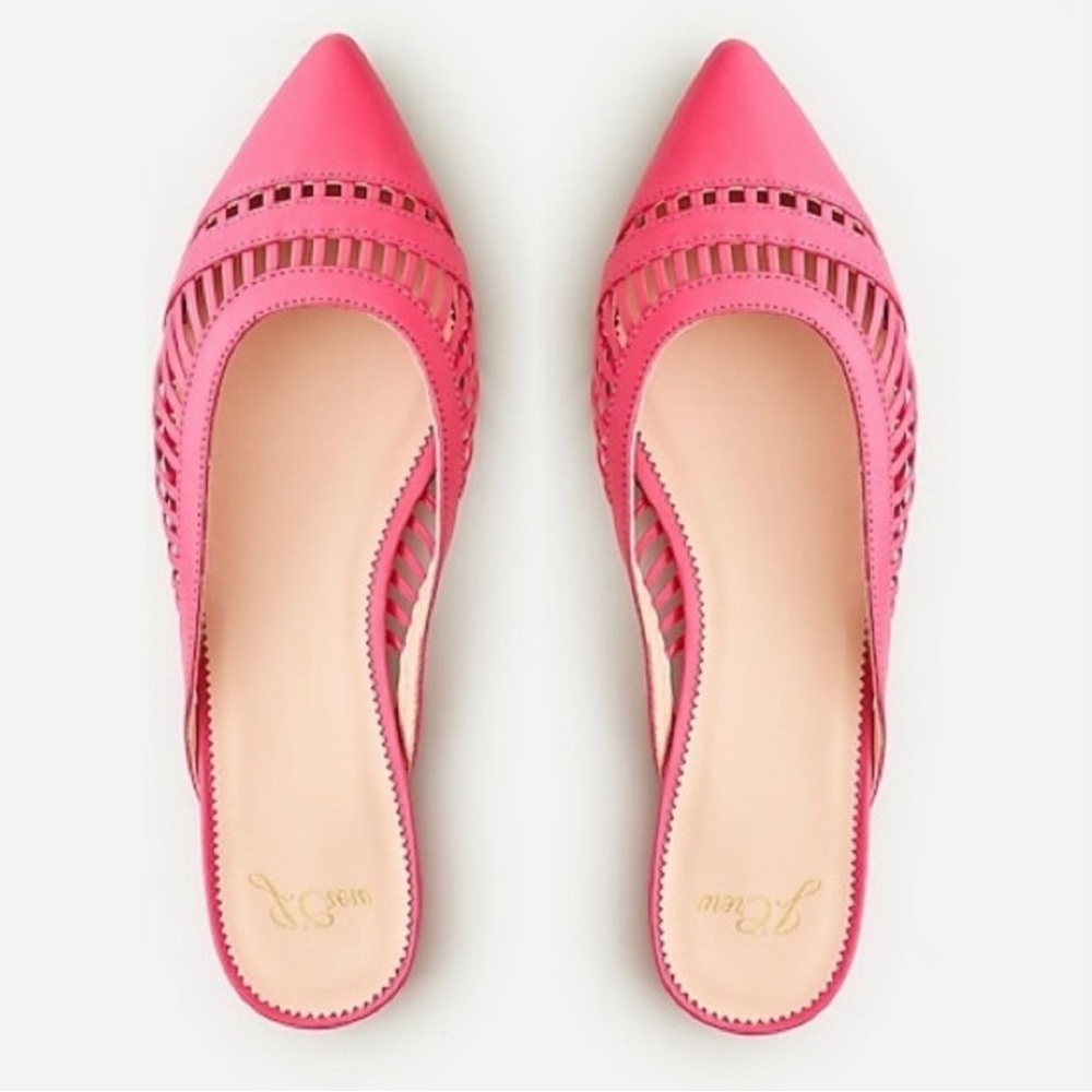J. Crew fushia hot pink women mules size 8 1/2